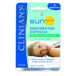 Clinians Maschera Viso Doposole Sun H.C.T. con Aloe Vera 2 Applicazioni