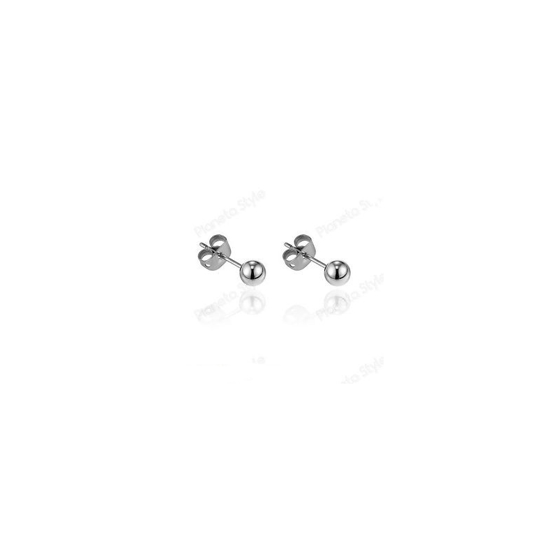 Ganci palline per orecchini mm. 18 Placcatura argento fino x6 - Perles & Co