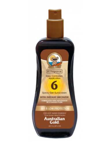 Australian Gold SPF 6 Spray Gel With Bronzer 237ml